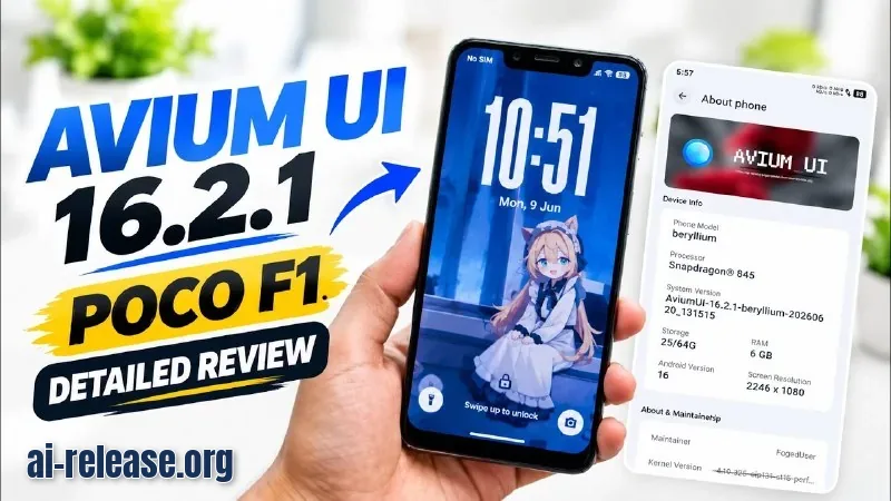 In the video: AviumUI v16.2.1 review for POCO F1 — now it runs Android 16. Watch to learn how it works