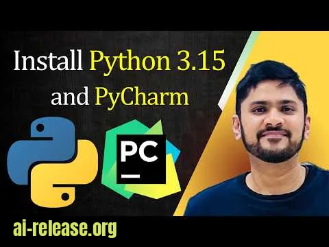 В ролике показывают, как установить Python 3.15 в PyCharm на Windows 11 и запустить простую программу.