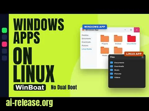 В ролике показывают, как запускать Windows-приложения в Linux через WinBoat без сложной настройки.