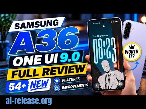 Обзор обновления One UI 9.0 на Android 17 для Samsung A36 5G: более 50 новых функций.