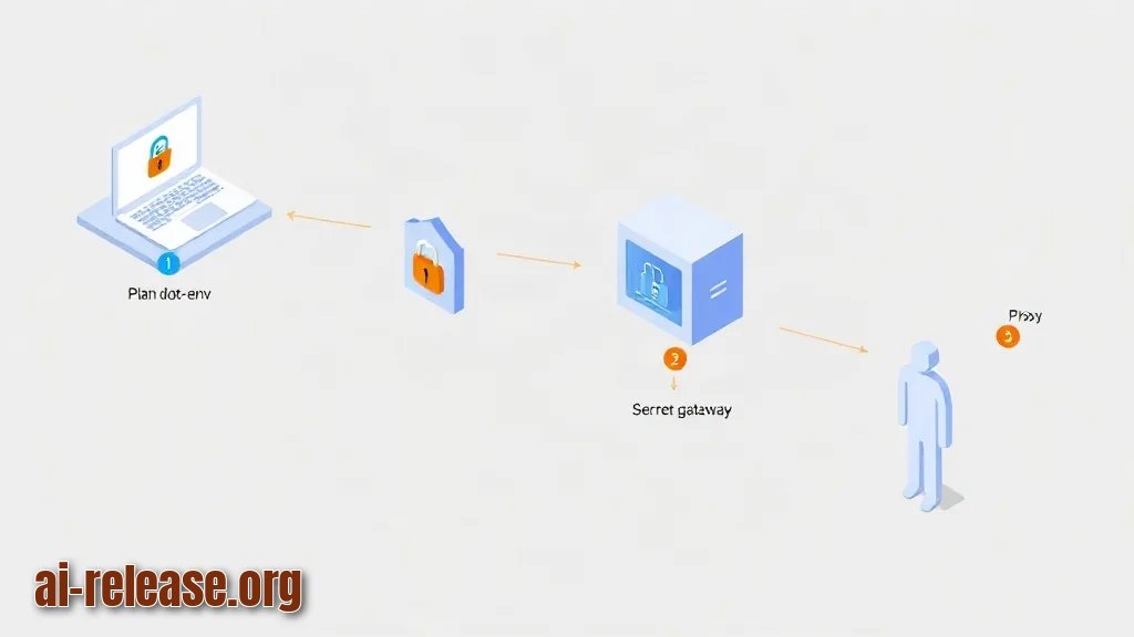 Illustration: Step 2. Move the key behind a secret manager and a server-side proxy